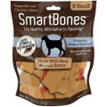 SmartBones Small Peanut Butter Chews 4"Dog Treats 小型潔齒骨(花生醬味) 6 pack 